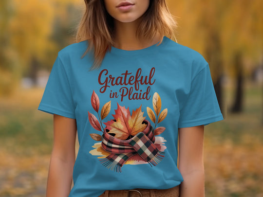 women's thanksgiving t-shirt with “pumpkin spice & canadian nice” latte and maple leaves graphic
