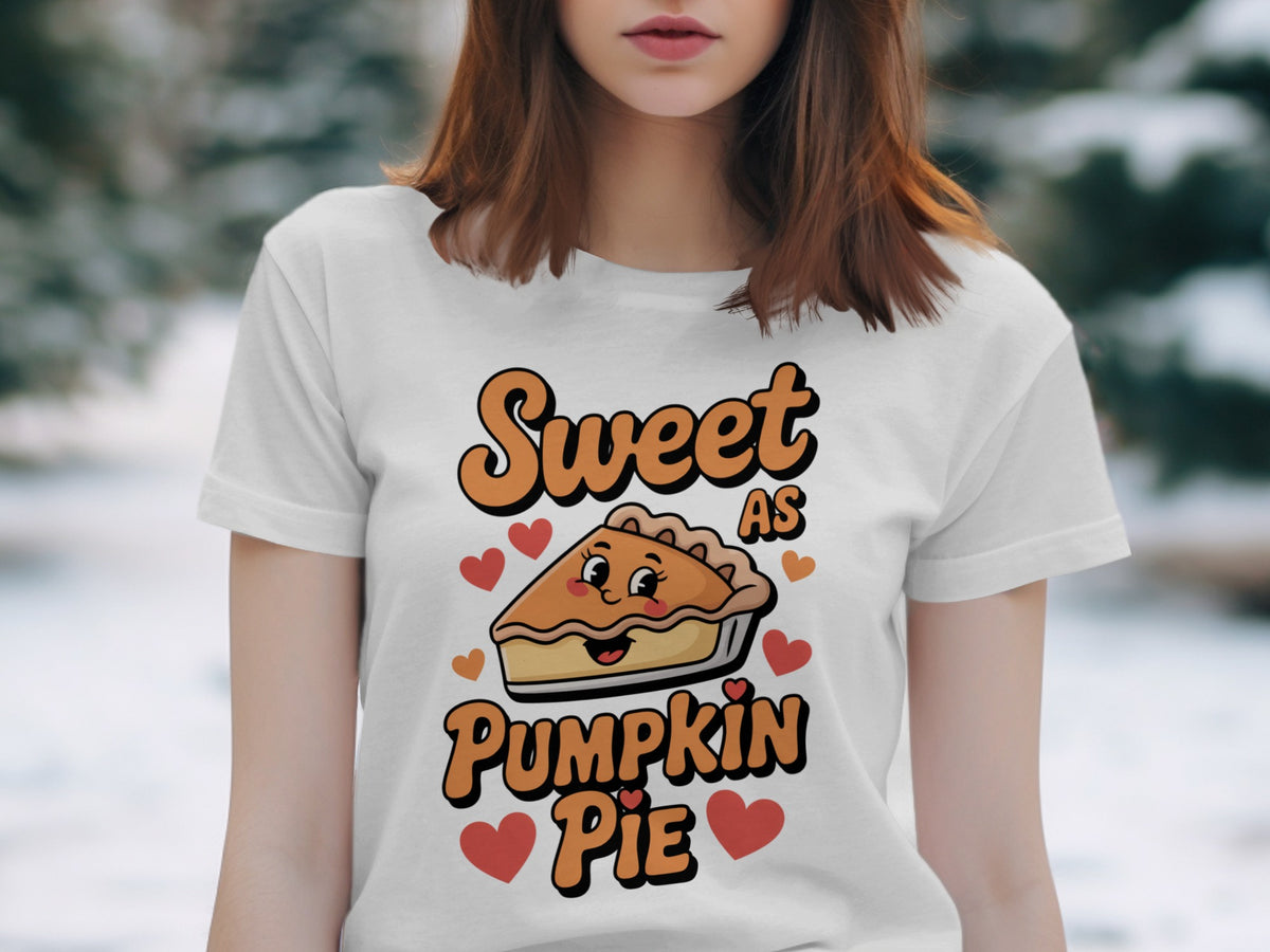 Sweet as Pumpkin Pie – Cute Women’s Thanksgiving T-Shirt