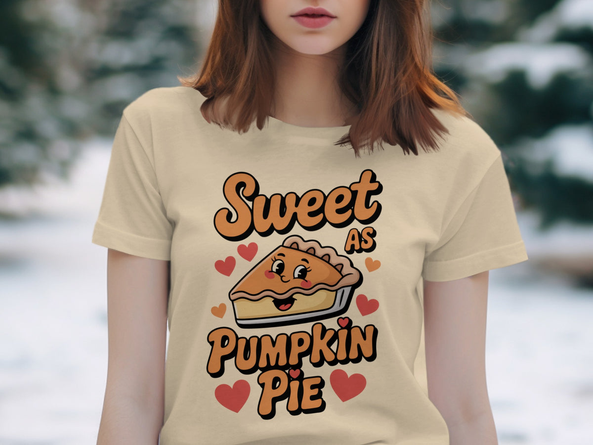 Sweet as Pumpkin Pie – Cute Women’s Thanksgiving T-Shirt