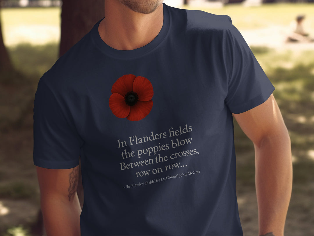 remembrance day poppy graphic — men’s t-shirt