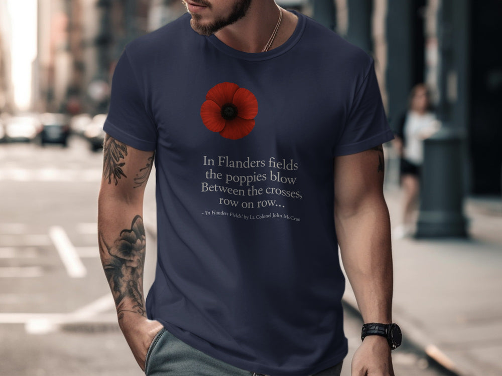 remembrance day poppy graphic — men’s t-shirt