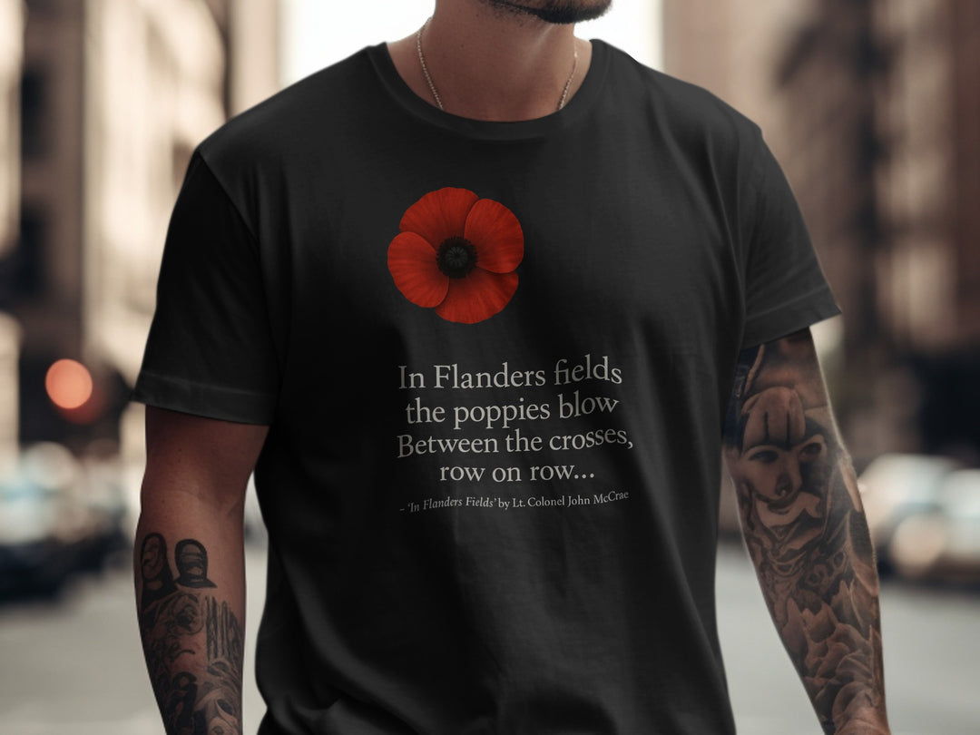 remembrance day poppy graphic — men’s t-shirt