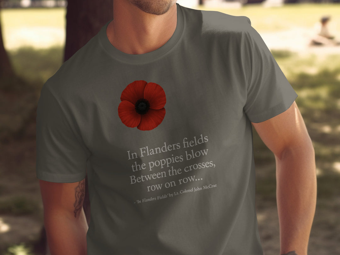 remembrance day poppy graphic — men’s t-shirt