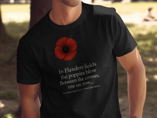 remembrance day poppy graphic — men’s t-shirt