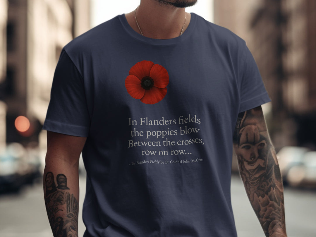 remembrance day poppy graphic — men’s t-shirt