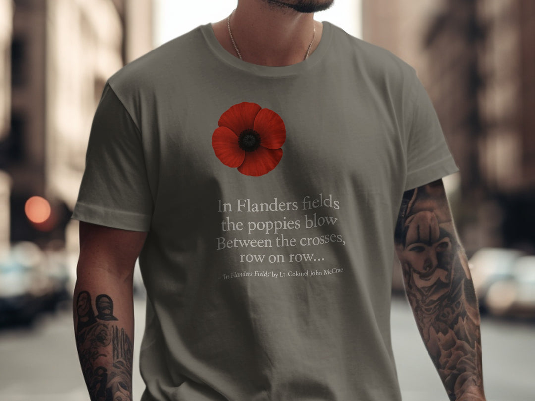 remembrance day poppy graphic — men’s t-shirt