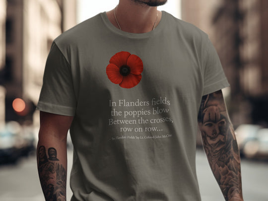 remembrance day poppy graphic — men’s t-shirt