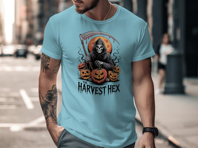 Halloween T-Shirt Men – Harvest Reaper Hex