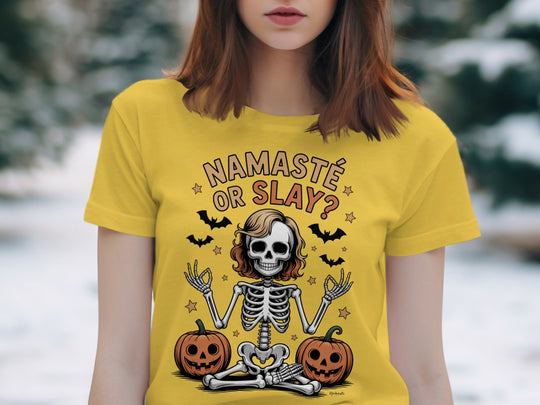 Halloween T-Shirt for Women – Namaste or Slay?