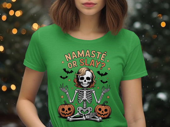Halloween T-Shirt for Women – Namaste or Slay?