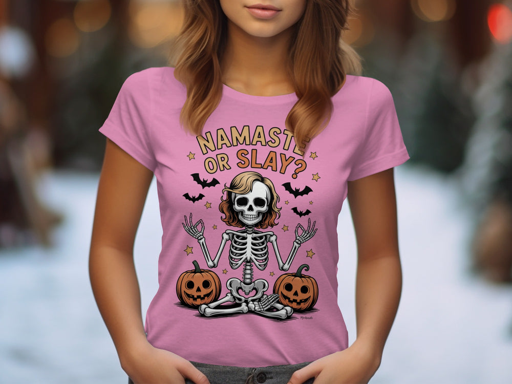 Halloween T-Shirt for Women – Namaste or Slay?