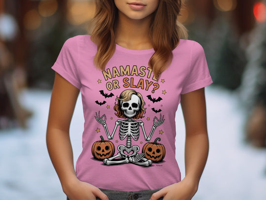 Halloween T-Shirt for Women – Namaste or Slay?