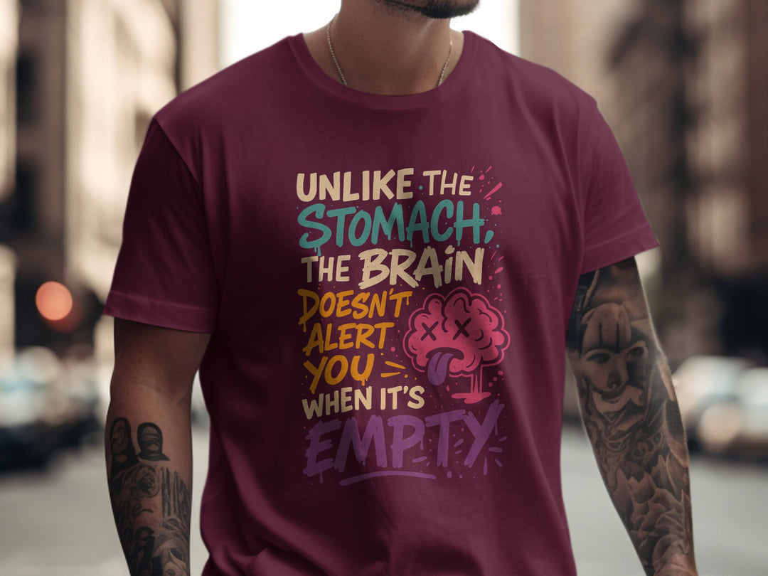 Funny Men's T-Shirt – Empty Brain Alert